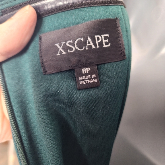 Xscape Evenings Long Scuba Off-The-Shoulder Dress - Picture 7 of 14